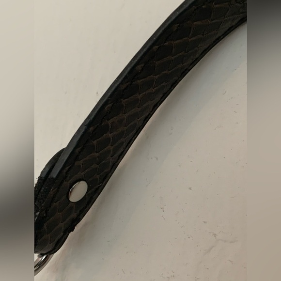 Rafe New York Bag Cowhide Snakeskin Large Clutch Shoulder Purse Chain Strap - Picture 6 of 13